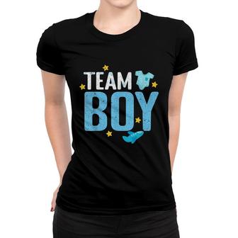 Baby Announcement Team Boy Future Mom Dad Gender Reveal Women T-shirt - Seseable