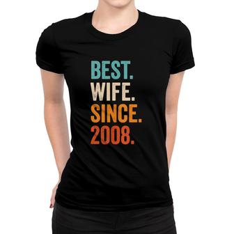 Best Wife Since 2008 14Th Wedding Anniversary 14 Years Women T-shirt | Mazezy