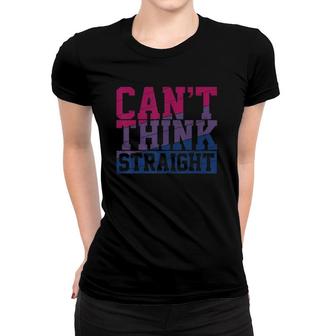 Bisexual Flag Cant Think Straight Gay Pride Month Lgbt Women T-shirt - Seseable