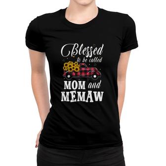 Blessed To Be Called Mom And Memaw Mothers Day Grandma Pickup Truck Sunflowers Women T-shirt - Seseable