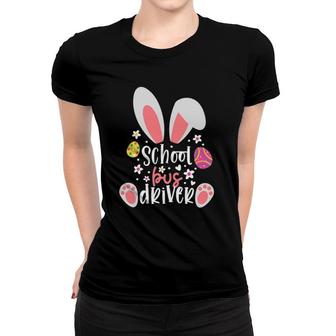 Bunny School Bus Driver Easter Day Outfit School Bus Driver Women T-shirt - Seseable