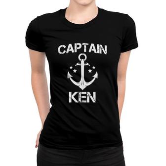 Captain Ken Funny Birthday Personalized Name Boat Gift Women T-shirt | Mazezy