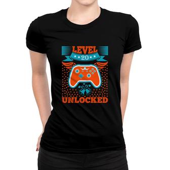 Cheers To Level 20 Unlocked Video Game So 20Th Birthday Since 2002 Women T-shirt - Seseable