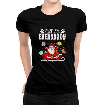 Christmas Santa Claus Cats For Everybody Women T-shirt - Monsterry