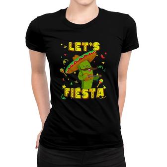 Cinco De Mayo Lets Fiesta Cactus Sombrero Hat Women T-shirt - Seseable