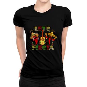 Cinco De Mayo Lets Fiesta Colorful Decoration Gift For Human Women T-shirt - Seseable