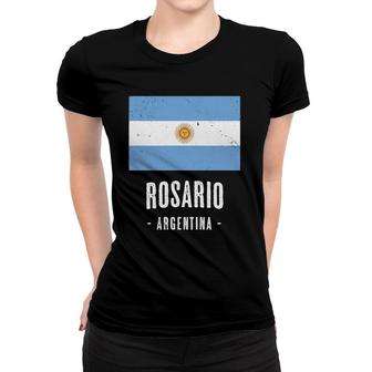 City Of Rosario Argentina Argentinian Flag Merch Women T-shirt | Mazezy