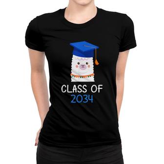 Class Of 2034 Grow With Me Llama Graduate Women T-shirt - Seseable