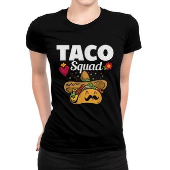 Cute Taco Squad Funny Mexican Food Lover Women T-shirt - Seseable