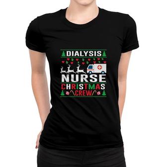 Dialysis Nurse Christmas Crew Nurse Graphics New 2022 Women T-shirt - Seseable