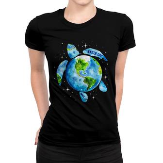 Earth Day 2022 Restore Earth Sea Turtle Art Save The Planet Women T-shirt - Seseable