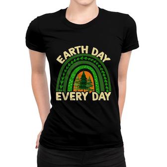Earth Day Everyday Rainbow Pine Tree Earth Day Earth Day Women T-shirt - Seseable