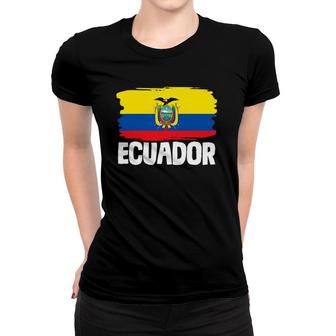 Ecuador Ecuadorian Flag Constitutional Republic Women T-shirt | Mazezy