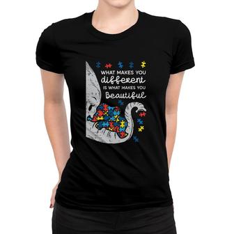 Elephant What Makes You Different Autism Awareness Women Kid Women T-shirt | Mazezy