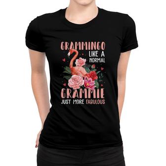 Flamingo Grammingo Like A Normal Grammie - Funny Grandma Women T-shirt - Seseable