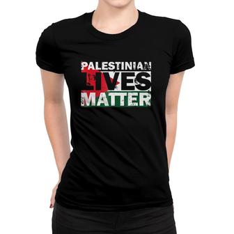 Free Palestine Flag Palestinian Lives Matter Retro Women T-shirt - Seseable