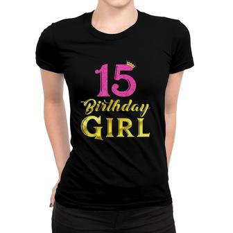 Funny 15Th Princess Cute 15 Years Old 15Th Birthday Girl Women T-shirt - Seseable