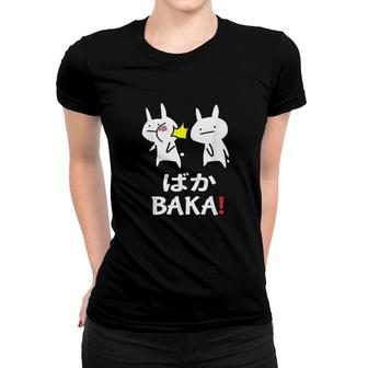 Funny Anime Japanese Baka Rabbit Slap Women T-shirt - Monsterry