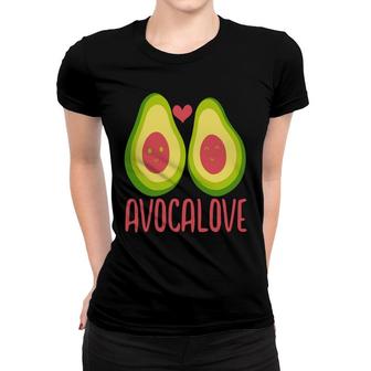 Funny Avocado Avocalove Heart Pink Avocados Lover Women T-shirt - Seseable