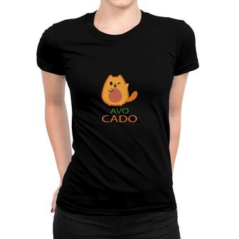 Funny Avocado Cute Cat Animal Gift For Animal Lover Women T-shirt - Seseable