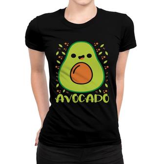 Funny Avocado Happy Avocado Green Color Women T-shirt - Seseable