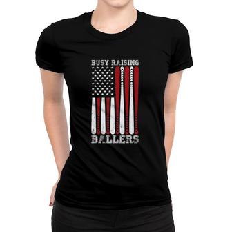 Funny Baseball - Busy Raising Ballers Women T-shirt | Mazezy