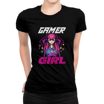 Funny Gamer Girl Video Game Women Gaming Lover Cute Gift Women T-shirt - Seseable