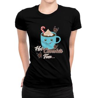 Funny Hot Chocolate Cute Kawaii Women T-shirt | Mazezy