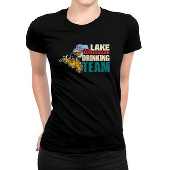 Funny Lake Wawasee Beer Drinking Team Gift Women T-shirt | Mazezy