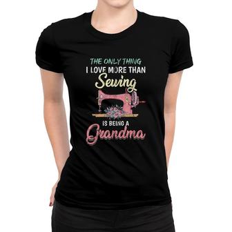 Funny Sewer Grandma Sew Retired Old Women Quilting Sewing Women T-shirt - Seseable