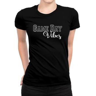 Game Day Vibes Baseball Basketball Soccer Sports Mom Gameday Women T-shirt | Mazezy