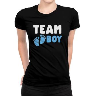 Gender Reveal Party Team Boy Baby Announcement Future Parent Women T-shirt - Seseable