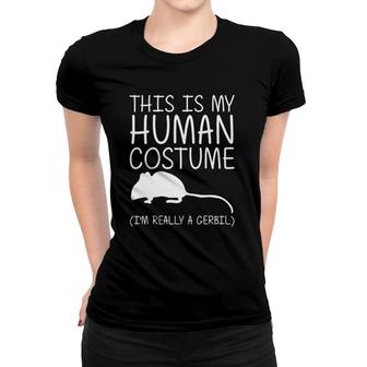 Gerbil Easy Halloween Human Costume Gnawer Pet Diy Gift Women T-shirt | Mazezy