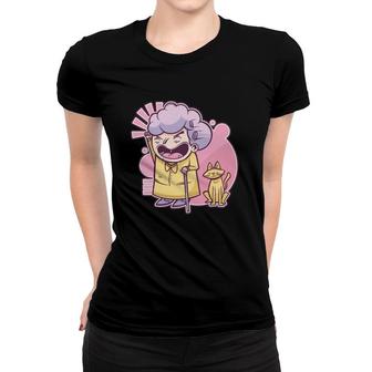 Grumpy Grandma Cat Lover Gift Women T-shirt | Mazezy