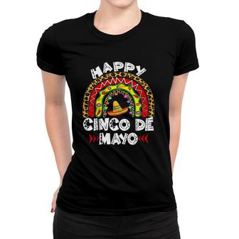 Happy Cinco De Mayo Rainbow Mexican Fiesta For Women Men Women T-shirt | Mazezy