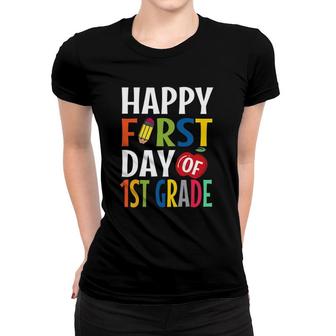Happy First Day Of 1St Grade School Teacher Student Women T-shirt - Seseable