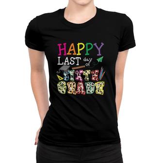 Happy Last Day Of Sixth Grade Graduation Day Dalmatian Print For Students Women T-shirt - Seseable