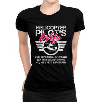 Helicopter Pilot Wife Funny Gift Ems Military Spouse Gift Women T-shirt - Seseable