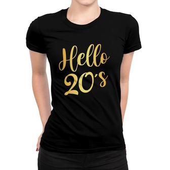 Hello 20S Womens 20Th Birthday Gift 20 Years Old Bday Squad Women T-shirt - Seseable