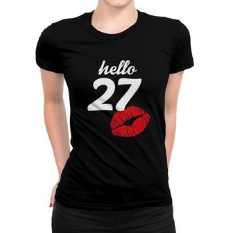 Hello 27 Years Old Gifts For Womens 27Th Birthday Gifts Women T-shirt - Seseable