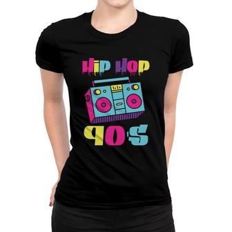 Hip Hop Boombox The 90S Mixtape Music Party 80S 90S Style Women T-shirt - Seseable
