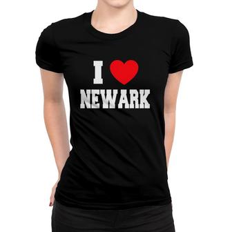 I Love Newark Red Heart Women T-shirt | Mazezy