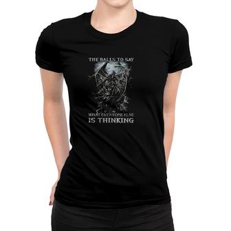 Im Not Sarcastic I Just Have The Balls To Say What Everyone Else Is Thinking Skull Wing Demons Women T-shirt | Mazezy UK