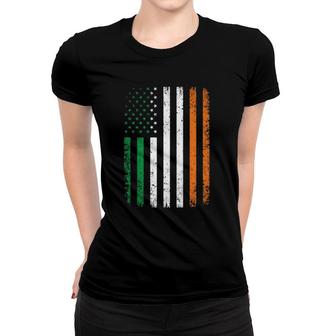 Ireland Usa Flag 4Th Of July Patriotic American Irish Flag Women T-shirt - Seseable