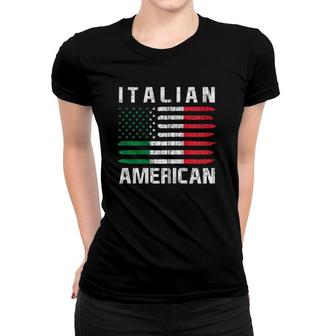 Italian American Flag Italy Usa Italia Gift Zip Women T-shirt - Seseable