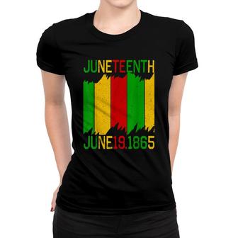 Juneteenth Flag June 19Th 1865 Freedom Day Women T-shirt - Thegiftio