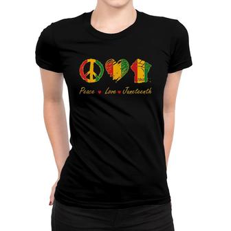 Juneteenth Is My Independence Day Cute Peace Love Women T-shirt - Thegiftio UK