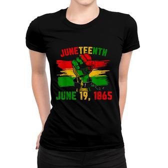 Juneteenth June 19Th 1865 Black Freedom Day Flag Women T-shirt - Thegiftio UK