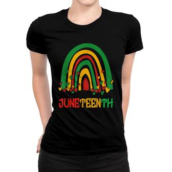 Juneteenth Rainbow Free-Ish Since 1865 African American Kids Women T-shirt - Seseable