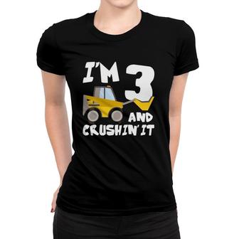 Kids 3Rd Birthday For Boy Girl Construction Truck Women T-shirt - Seseable